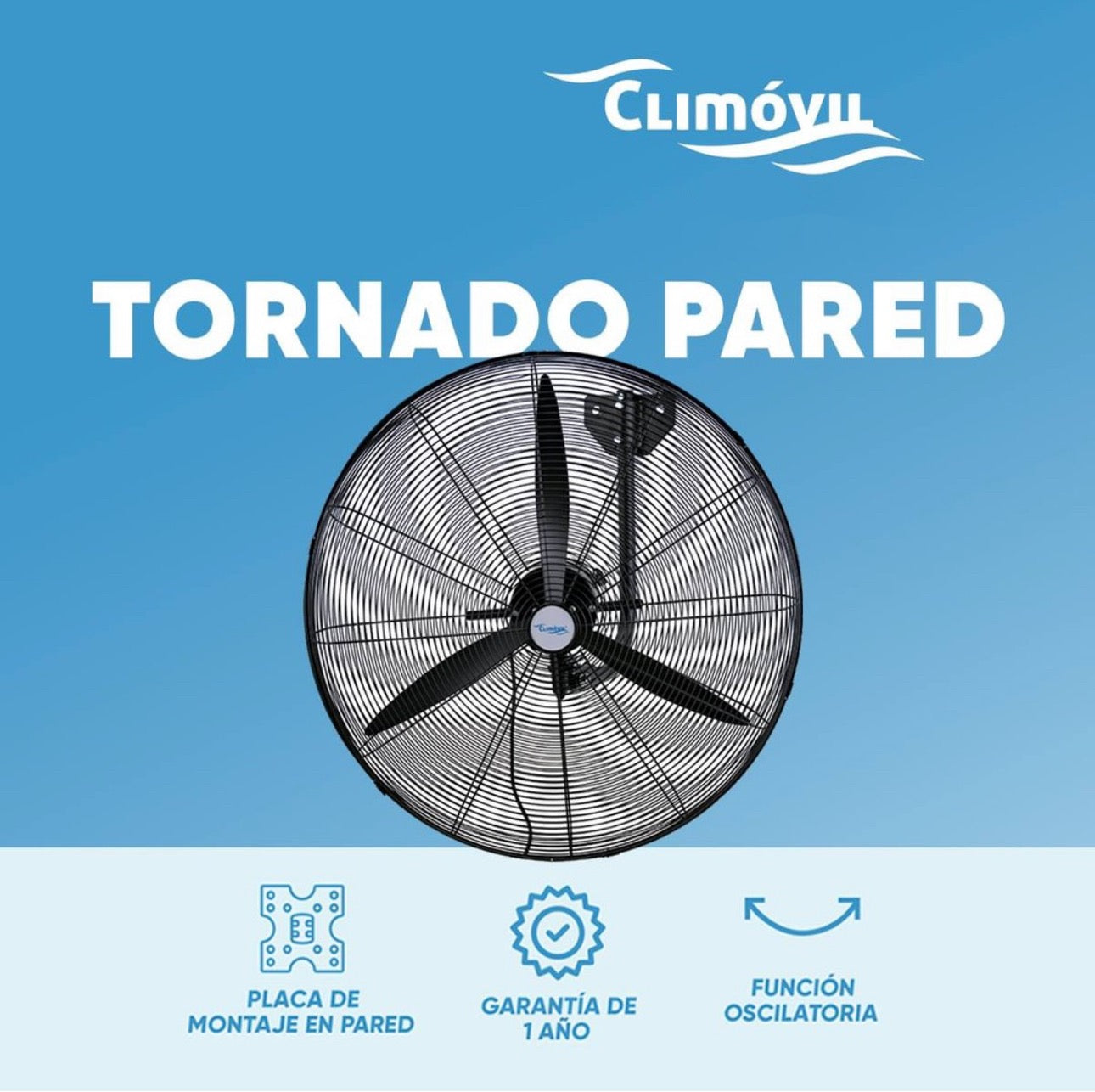Ventilador de Pared, Modelo Tornado de 30 pulgadas