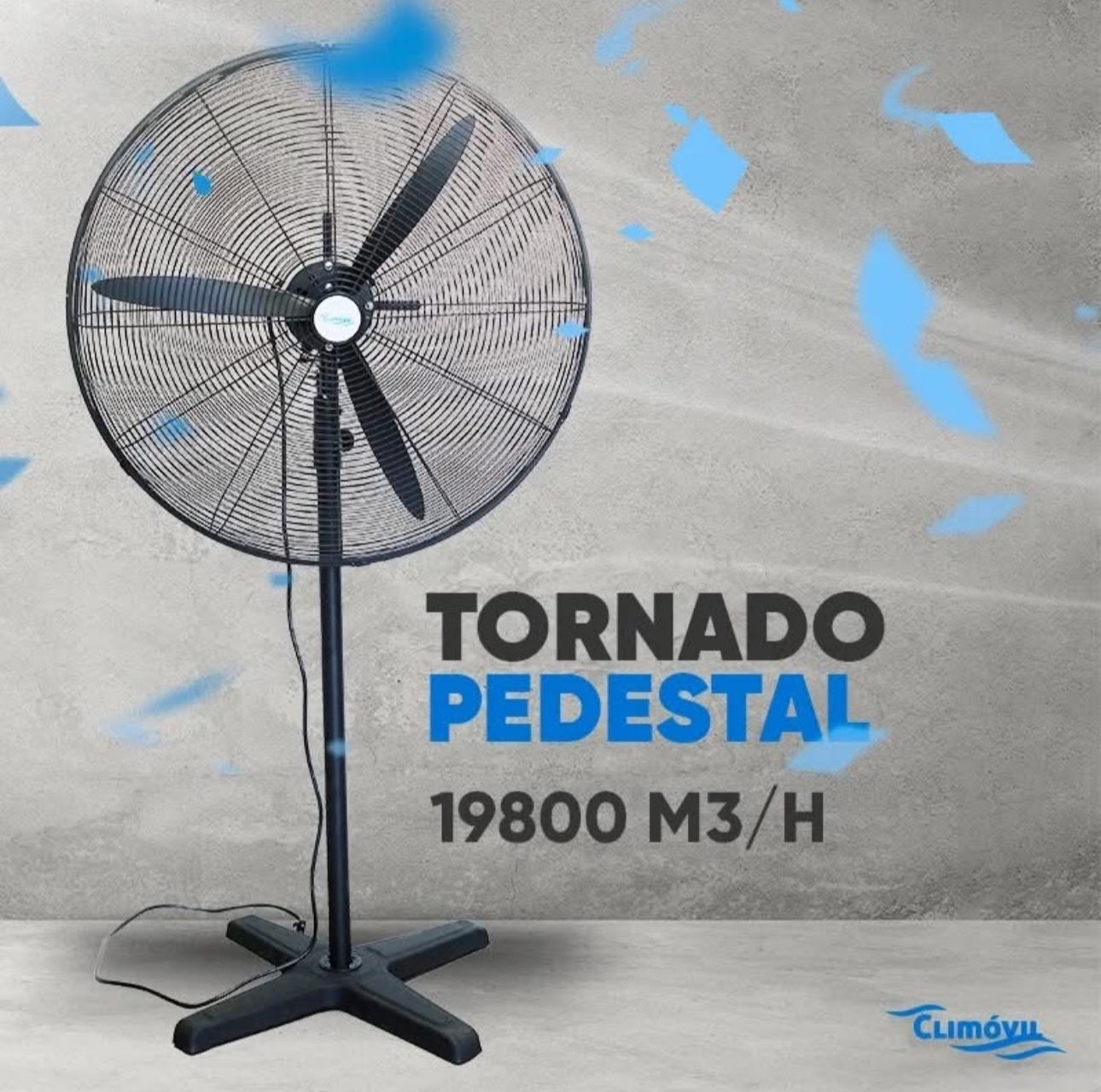 Ventilador de Pie, Modelo Tornado de 30 pulgadas.