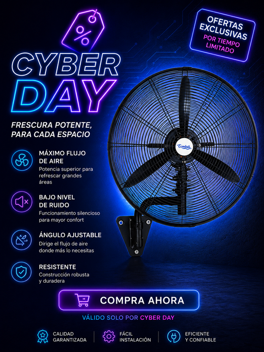 Ventilador de Pared, Modelo Tornado de 30 pulgadas