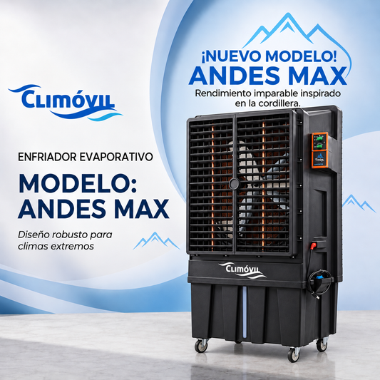 ANDES MAX   Enfriador Evaporativo Industrial 22.000 m3/h - Estanque de 200 Lts.