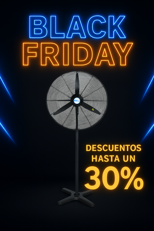 Ventilador de Pie, Modelo Tornado de 30 pulgadas.