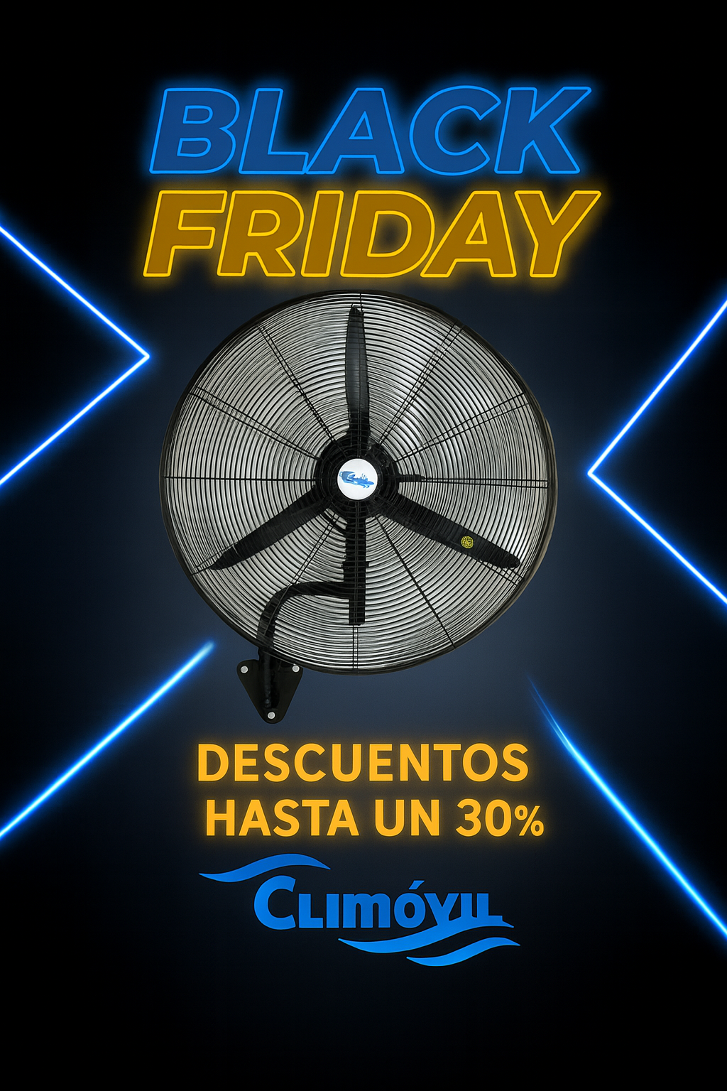 Ventilador de Pared, Modelo Tornado de 30 pulgadas