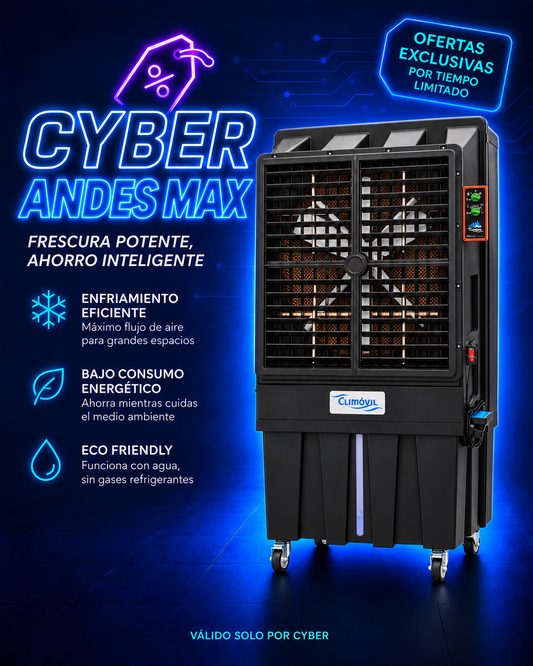 ANDES MAX   Enfriador Evaporativo Industrial 22.000 m3/h - Estanque de 200 Lts.