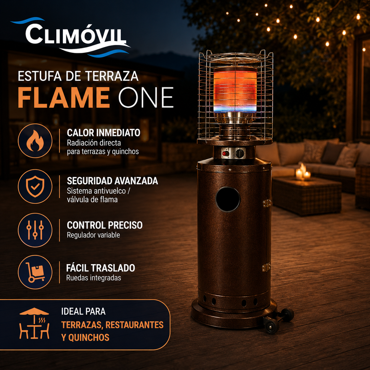 Estufa - Climóvil Flame One