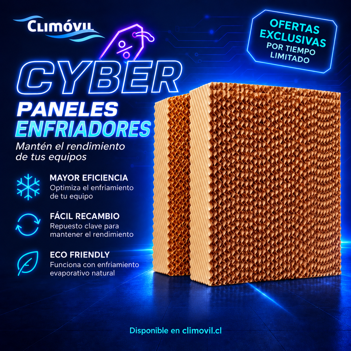 Panel Enfriador, Cooling Pad - Celulosa Inteligente